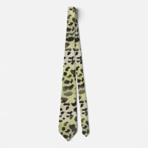 Leopard Skin in Tangerine Lime Green Tie