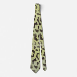 Leopard Skin in Tangerine Lime Green Tie