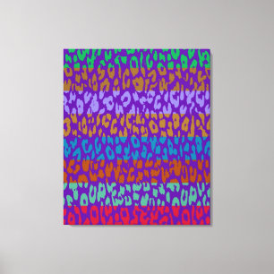 Leopard Skin Multicolor Stripe Pattern 4 Canvas Print