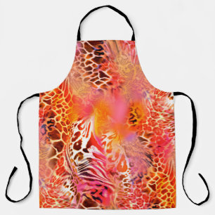 leopard skin pattern fabric leopard,abstract,anima apron