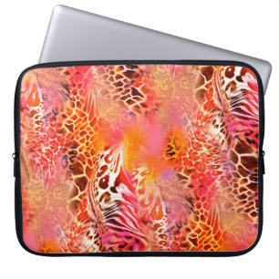 leopard skin pattern fabric leopard,abstract,anima laptop sleeve