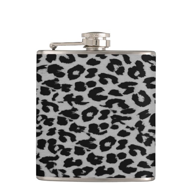 Leopard Skin Pattern Hip Flask (Front)