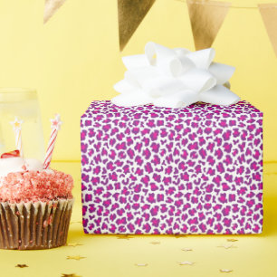 leopard skin pattern purple  wrapping paper