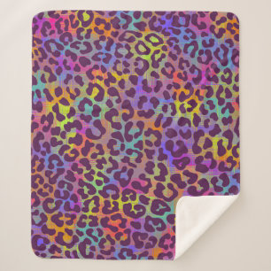 Leopard skin pattern. Repeating seamless animal ba Sherpa Blanket