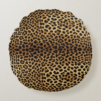 Leopard Skin Pattern Round Cushion