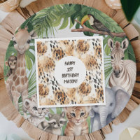 Leopard Skin Pattern, Safari themed 1st birthday