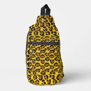 leopard skin pattern sling bag
