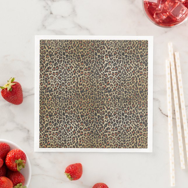 Leopard Skin Print Napkin (Insitu)