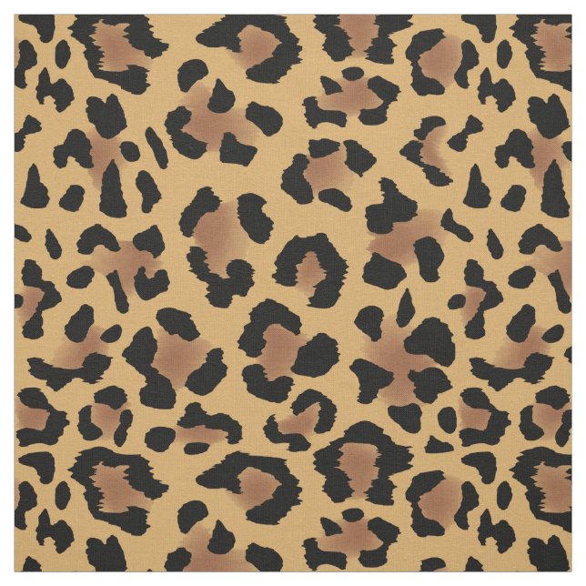 Leopard Skin Print Pattern Fabric (Swatch)