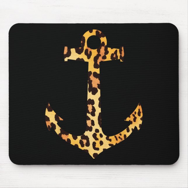Leopard Skin Print Pattern Nautical Boating Sailin Mouse Pad (Front)