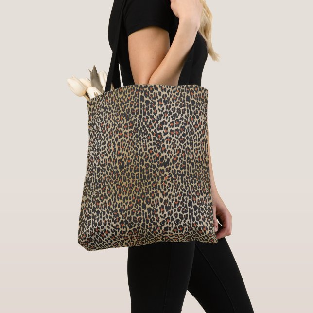 Leopard Skin Print Tote Bag (Close Up)