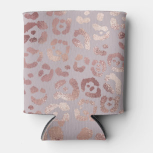 Leopard skin: rose gold elegance. can cooler
