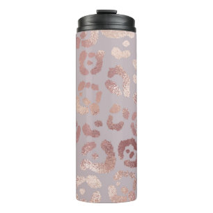 Leopard skin: rose gold elegance. thermal tumbler