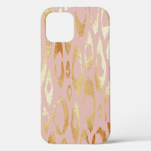 Leopard skin, rose gold texture iPhone 12 case