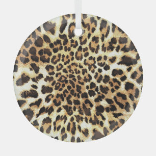 Leopard skin, seamless pattern design. glass tree decoration