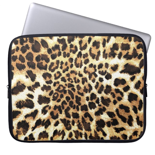 Leopard skin, seamless pattern design. laptop sleeve (Front)