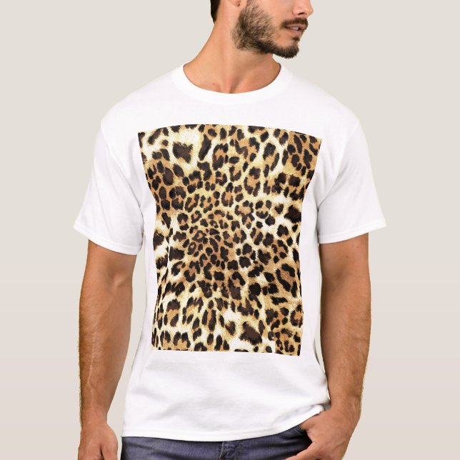Leopard skin, seamless pattern design. T-Shirt (Front)