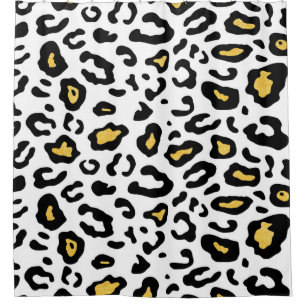 Leopard skin seamless pattern shower curtain