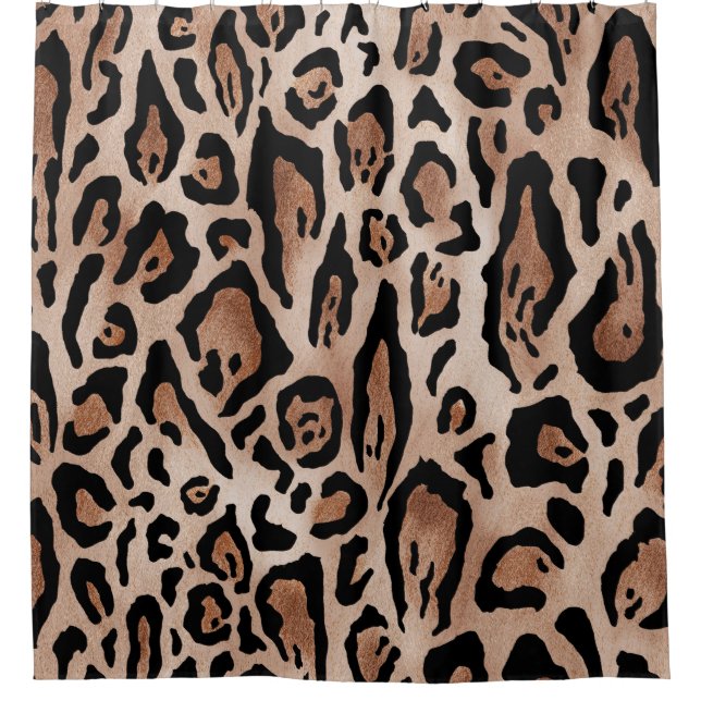 Leopard skin: seamless pattern. shower curtain (Front)
