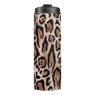 Leopard skin: seamless pattern. thermal tumbler