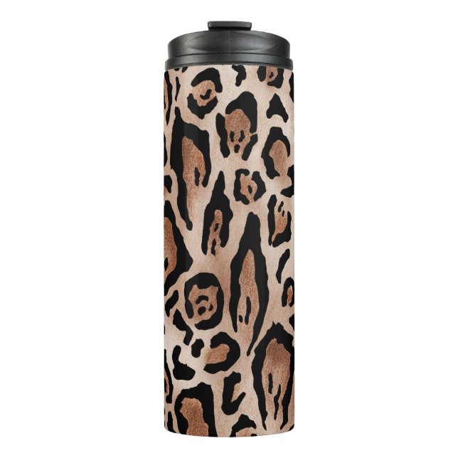 Leopard skin: seamless pattern. thermal tumbler (Front)