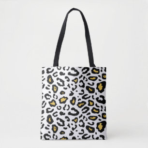 Leopard skin seamless pattern tote bag