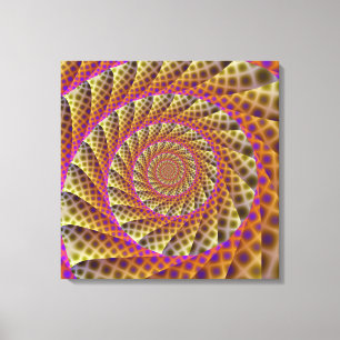Leopard Skin Spiral Canvas Print