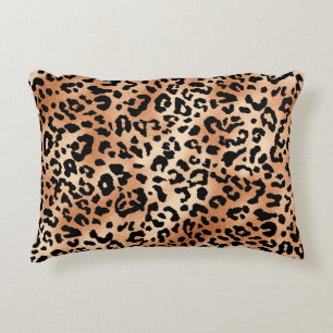 leopard skin. Stylish blouse design with leopard s Decorative Cushion