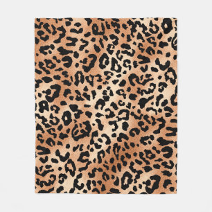 leopard skin. Stylish blouse design with leopard s Fleece Blanket