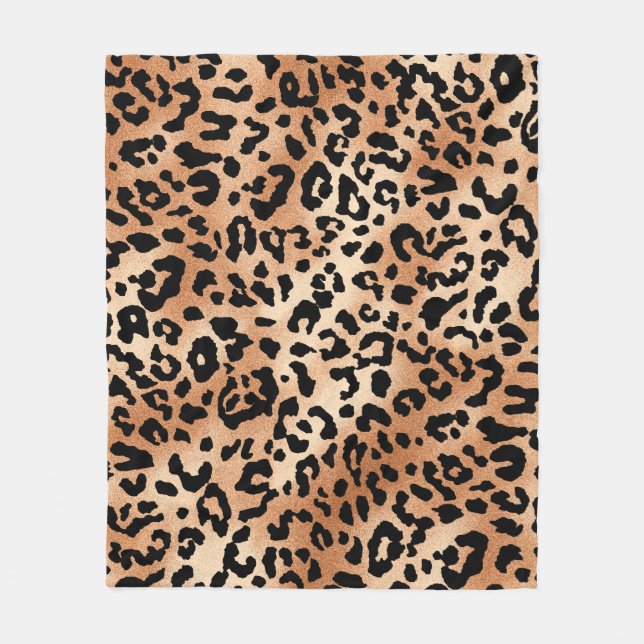 leopard skin. Stylish blouse design with leopard s Fleece Blanket (Front)