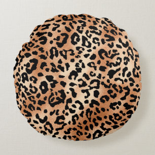 leopard skin. Stylish blouse design with leopard s Round Cushion