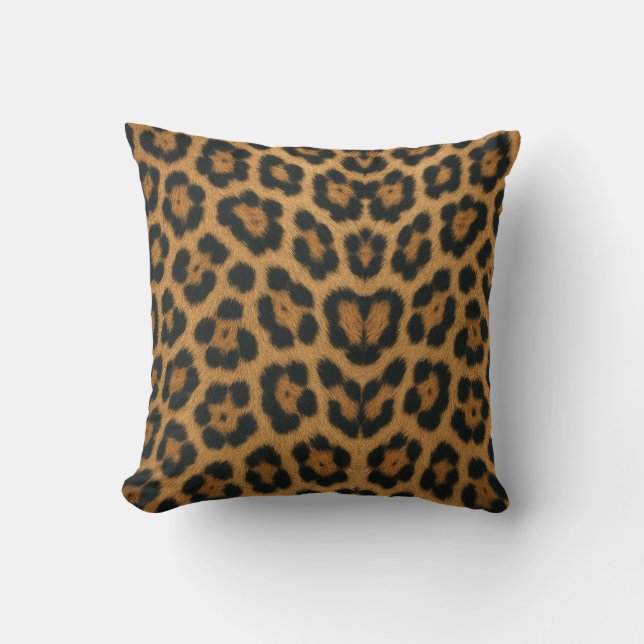 Leopard Skin Texture and Pattern Pillow  (Front)