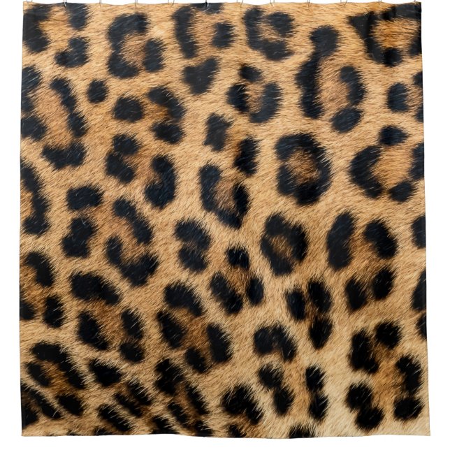 Leopard skin texture shower curtain (Front)