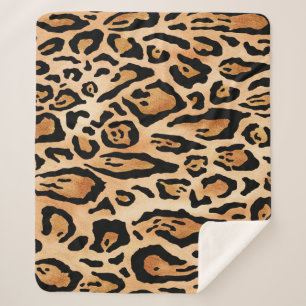 Leopard Skin: Timeless Seamless Pattern Sherpa Blanket