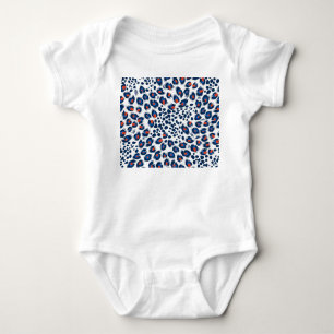 Leopard skin: vintage seamless pattern. baby bodysuit