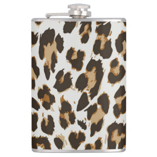 Leopard Skin: Vintage Seamless Texture Hip Flask