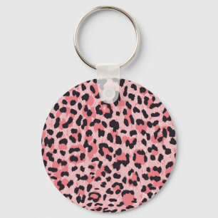 Leopard skin: vintage seamless texture key ring