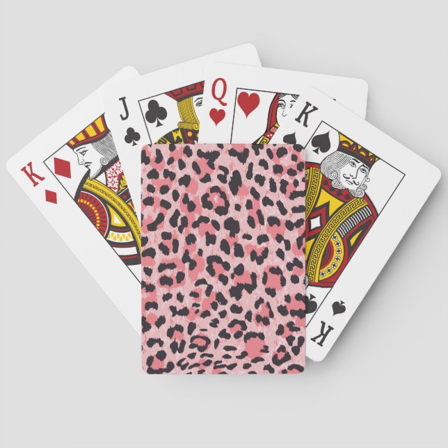 Leopard skin: vintage seamless texture playing cards (Back)
