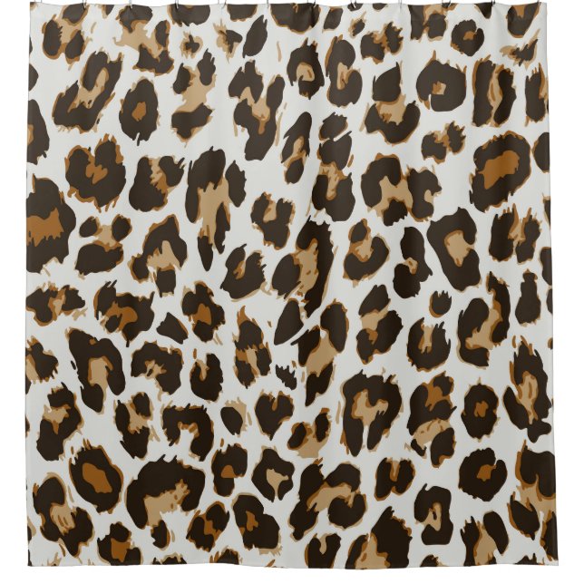 Leopard Skin: Vintage Seamless Texture Shower Curtain (Front)