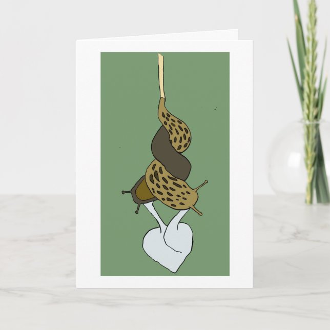 Leopard Slug Love Greeting Card (Front)