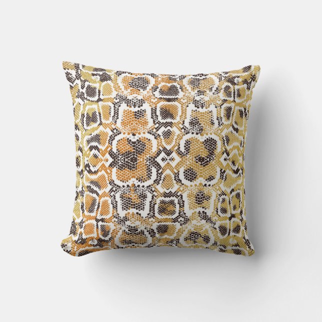 Leopard Snake Animal Print Texture Cushion (Front)