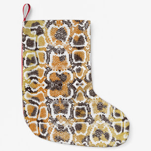 Leopard Snake Animal Print Texture Small Christmas Stocking