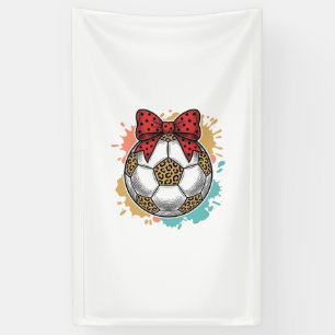 Leopard Soccer Bow Vintage Engraving Shirt Design_ Banner