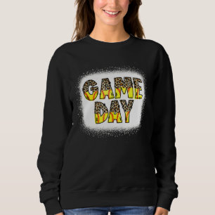 Leopard Softball Game Day Vibes Softball Mum Softb Sweatshirt