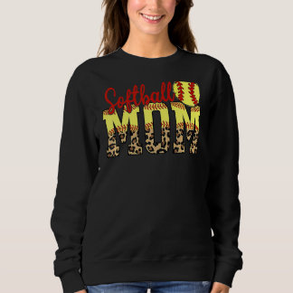Leopard Softball Mum Game Day Mother''s Day 2022 Sweatshirt