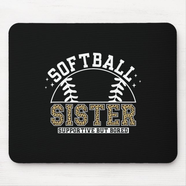 Leopard Softll Sister Supportive But Bored Softll  Mouse Pad (Front)
