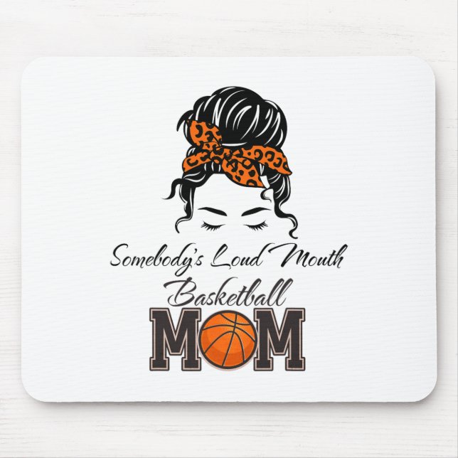 Leopard Somebody's Loudmouth Sketll Mama Mum Mothe Mouse Pad (Front)