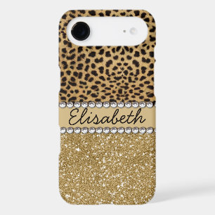 Leopard Spot Gold Glitter Rhinestones
