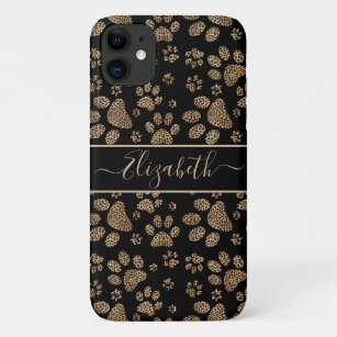 Leopard Spot Paw Prints Personalized Case-Mate iPhone Case