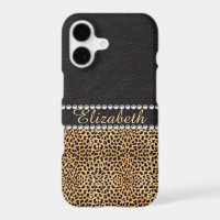 Leopard Spot Rhinestone Diamonds Monogram